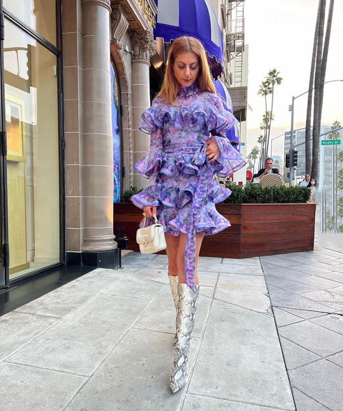 Celestial Frill Mini Dress