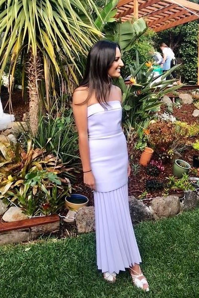 Hire Dion Lee Crepe Linear Dress in Violet