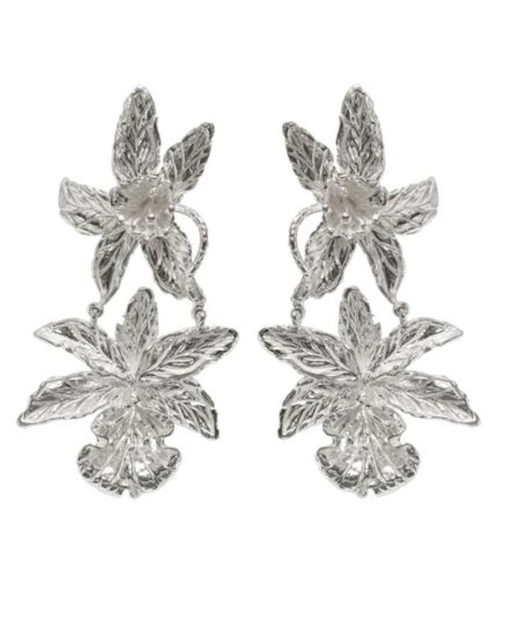 Christie Nicolaides Abella earrings in silver. 