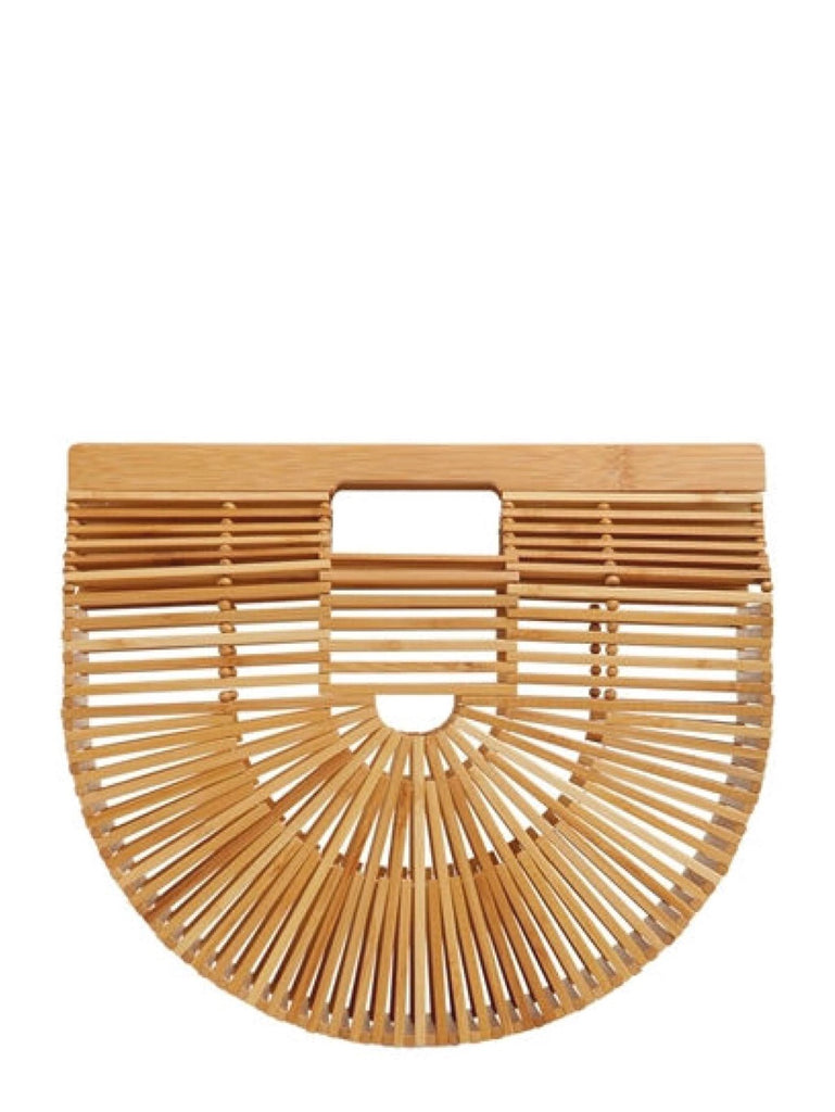 The original semi circle wooden Arc bag by designer cult gaia